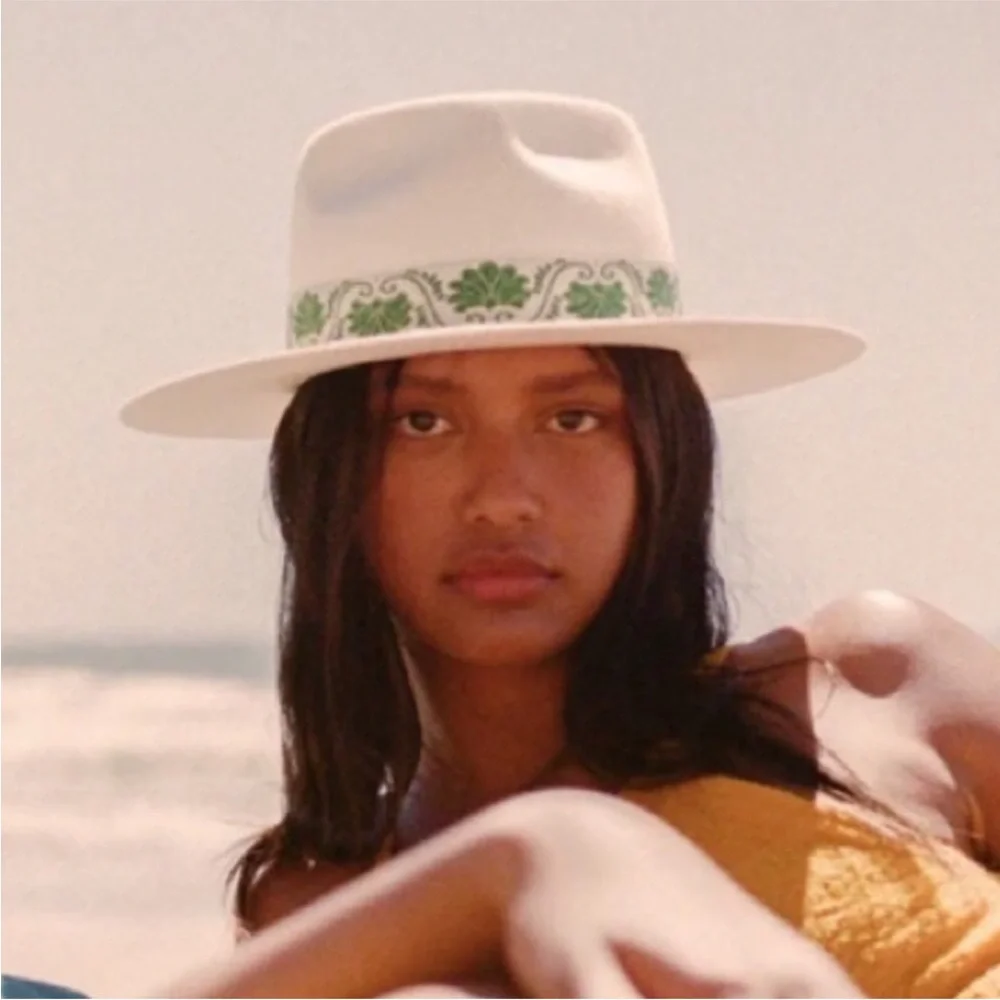 Lack Of Color Ivy Beverly Fedora Hat In White. NWT! Sz S (55cm) & M (57cm) - Picture 7 of 16